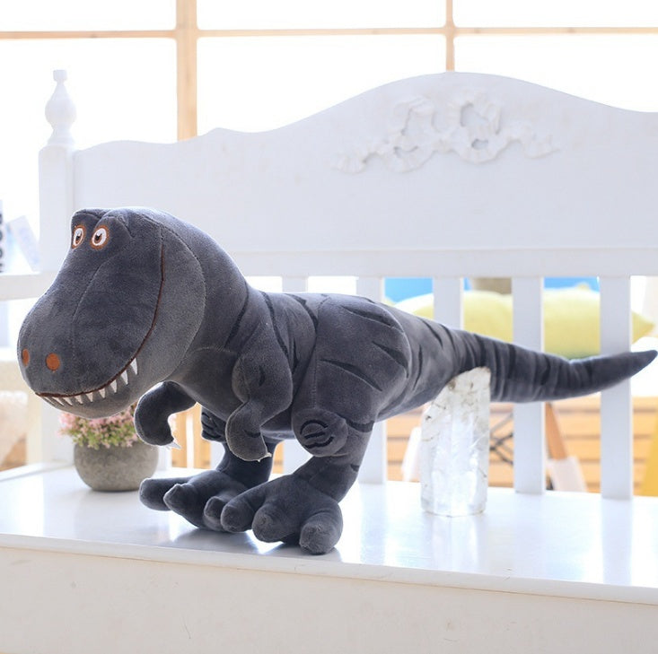 New Dinosaur Plush Toys Cartoon Tyrannosaurus Cute Stuffed Toy Dolls For Kids Children Birthday Gift Gray / 100cm