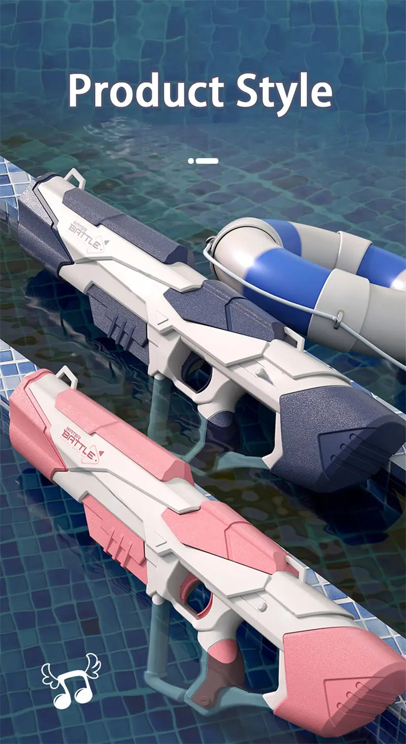 Space Water Gun Electric Automatic Absorption Fights Toy Outdoor Beach Swimming Pool Bath Toys For Children Kid Gift