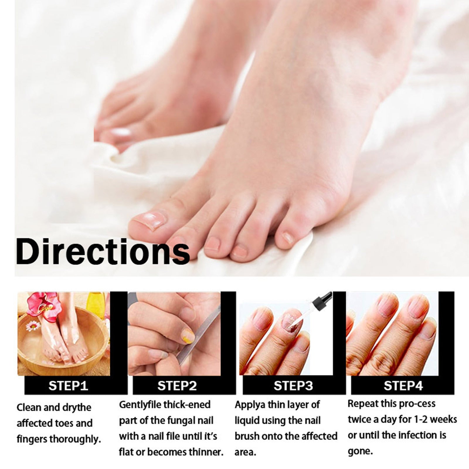 EELHOE Nail Repair Solution Thickening And Brightening Nails Removing Gray Nourishing Care