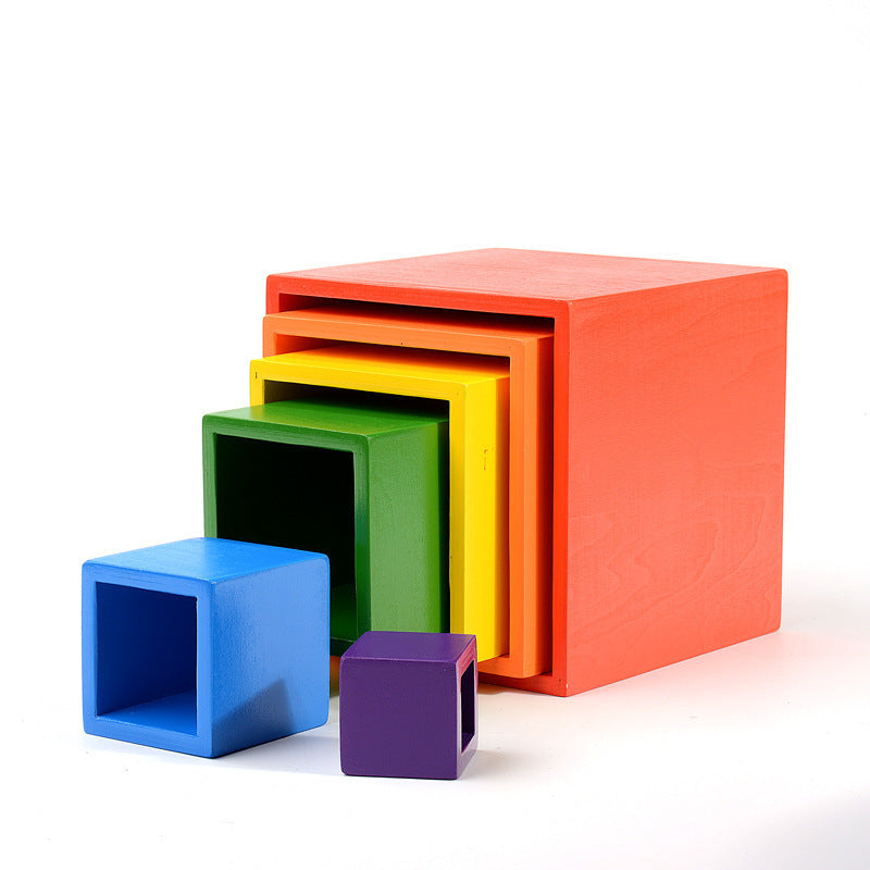 Jigsaw Puzzle Large 12 piece Arch Bridge Rainbow Building Blocks Early Childhood Education Toys Color set 6pcs
