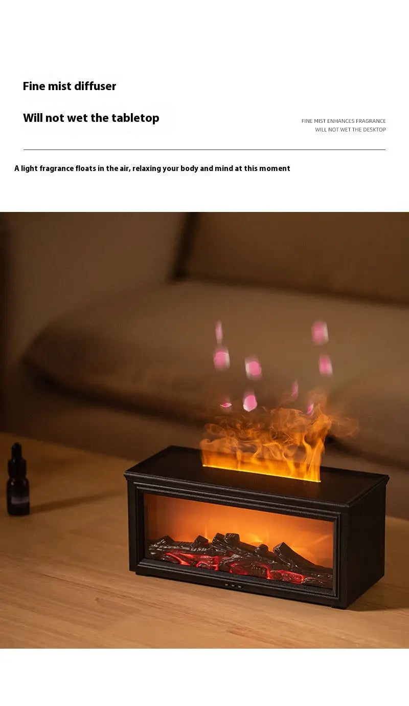 Simulation 3d Fireplace Flame Aroma Diffuser Household Desk
