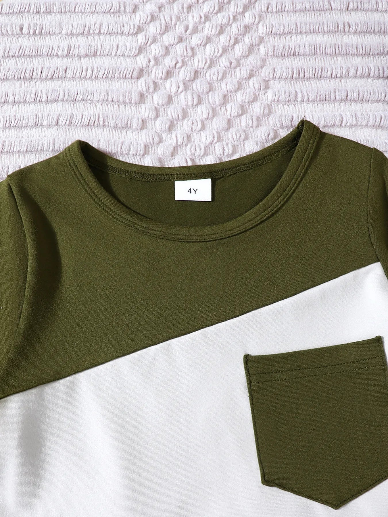 Children’s Color Block Short Sleeve Top and Shorts Set