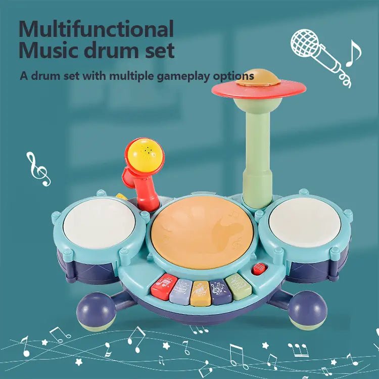 Children’s Drum Set Piano Two In One Enlightenment Electronic Instrument Toys For Babies To Play Drums
