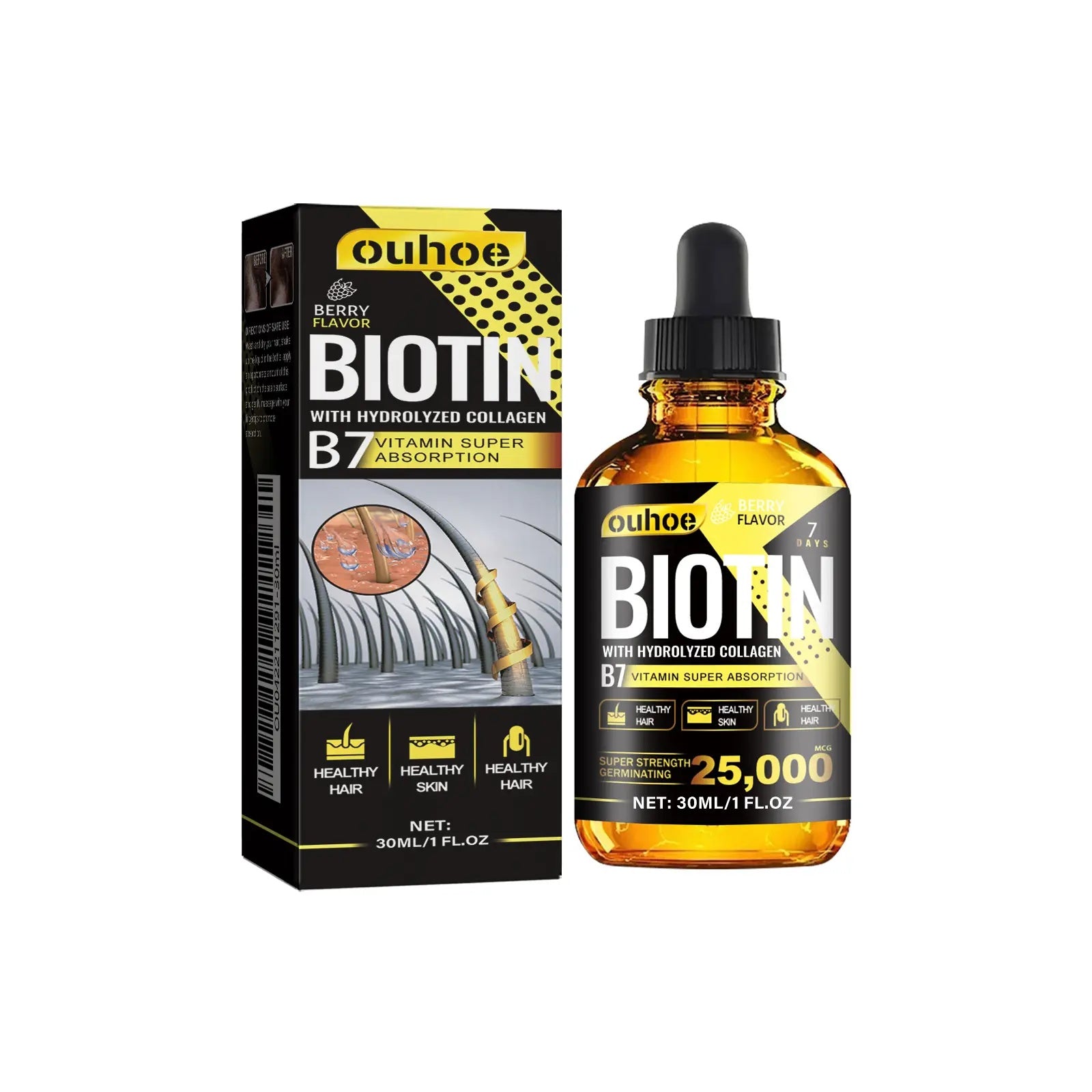 OUHOE Collagen B7 Vitamin Hair Oil Strengthening & Densification Loss Prevention Care 1pcs