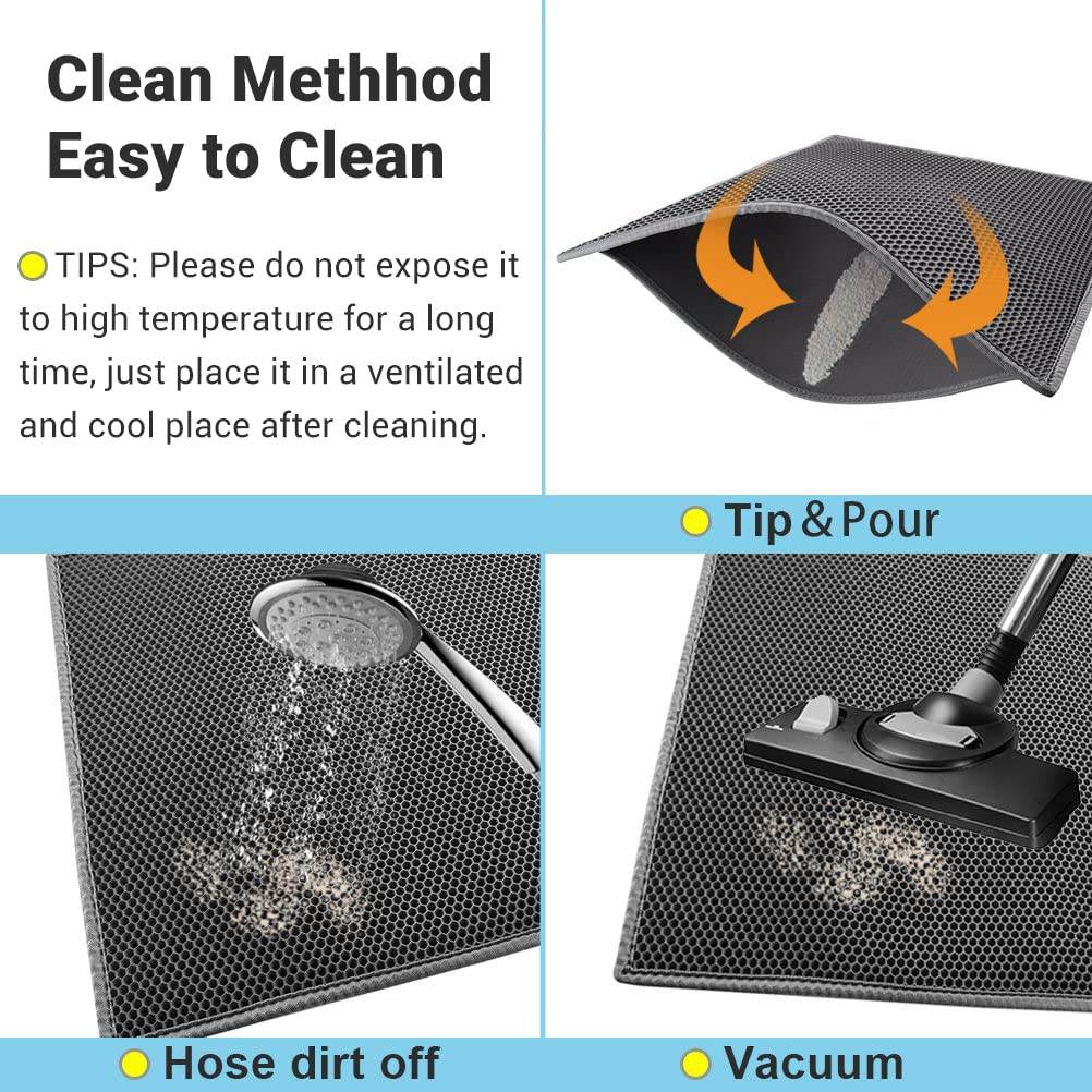 Honeycomb Double Layer Cat Litter Mat – Waterproof Urine Proof & Skidproof | Trap Block Accidents!
