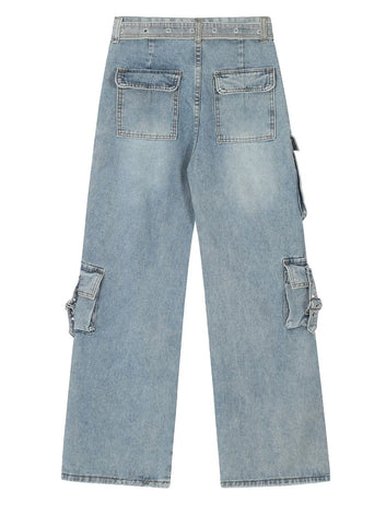 Men's Wide Leg Cargo Jeans