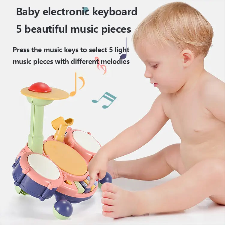Children’s Drum Set Piano Two In One Enlightenment Electronic Instrument Toys For Babies To Play Drums