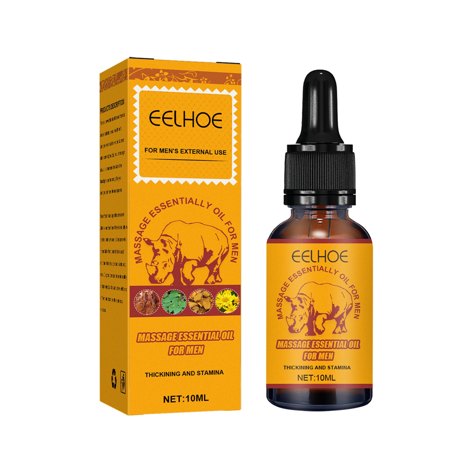 EELHOE Men’s Massage Essential Oil Strength Body Exercise Care 1pc