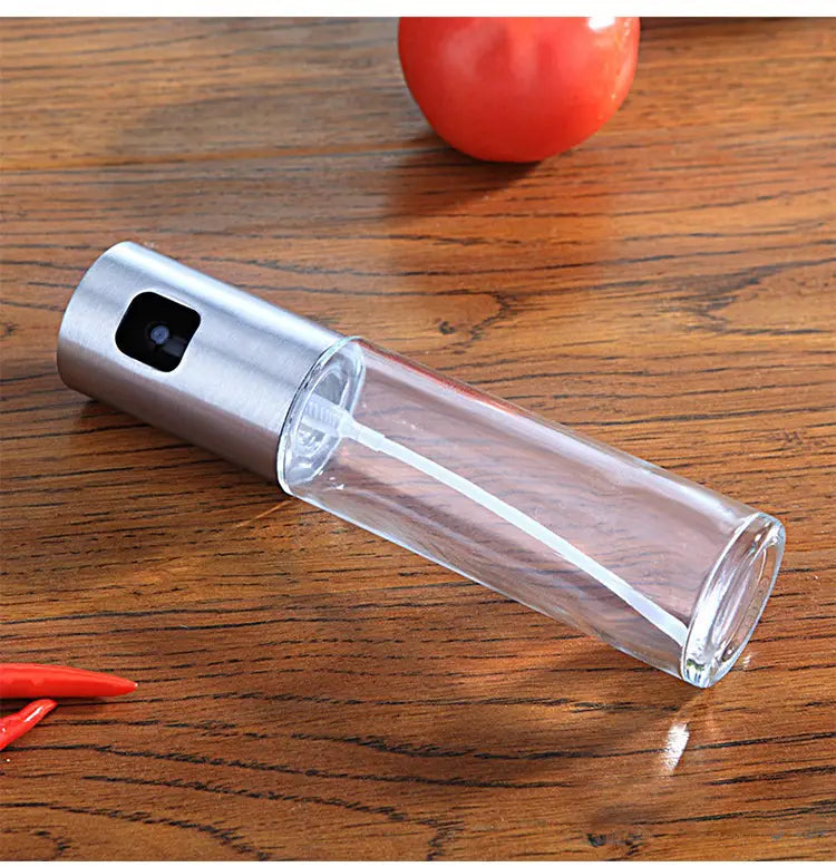 BBQ Healthy Kitchen Cooking Oil Vinegar Spray Bottle Push Type BottlePump Tank Leakproof Sprayer Tools Gadgets