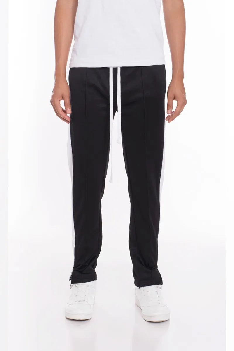WEIV Men’s Stripes Tricot Tapered Pants BLACK / S