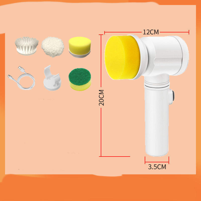 Kitchen Supplies Multifunctional Brush Electric Scrubber Rechargeable Dishwashing Automatic Range Hood Stove Charge