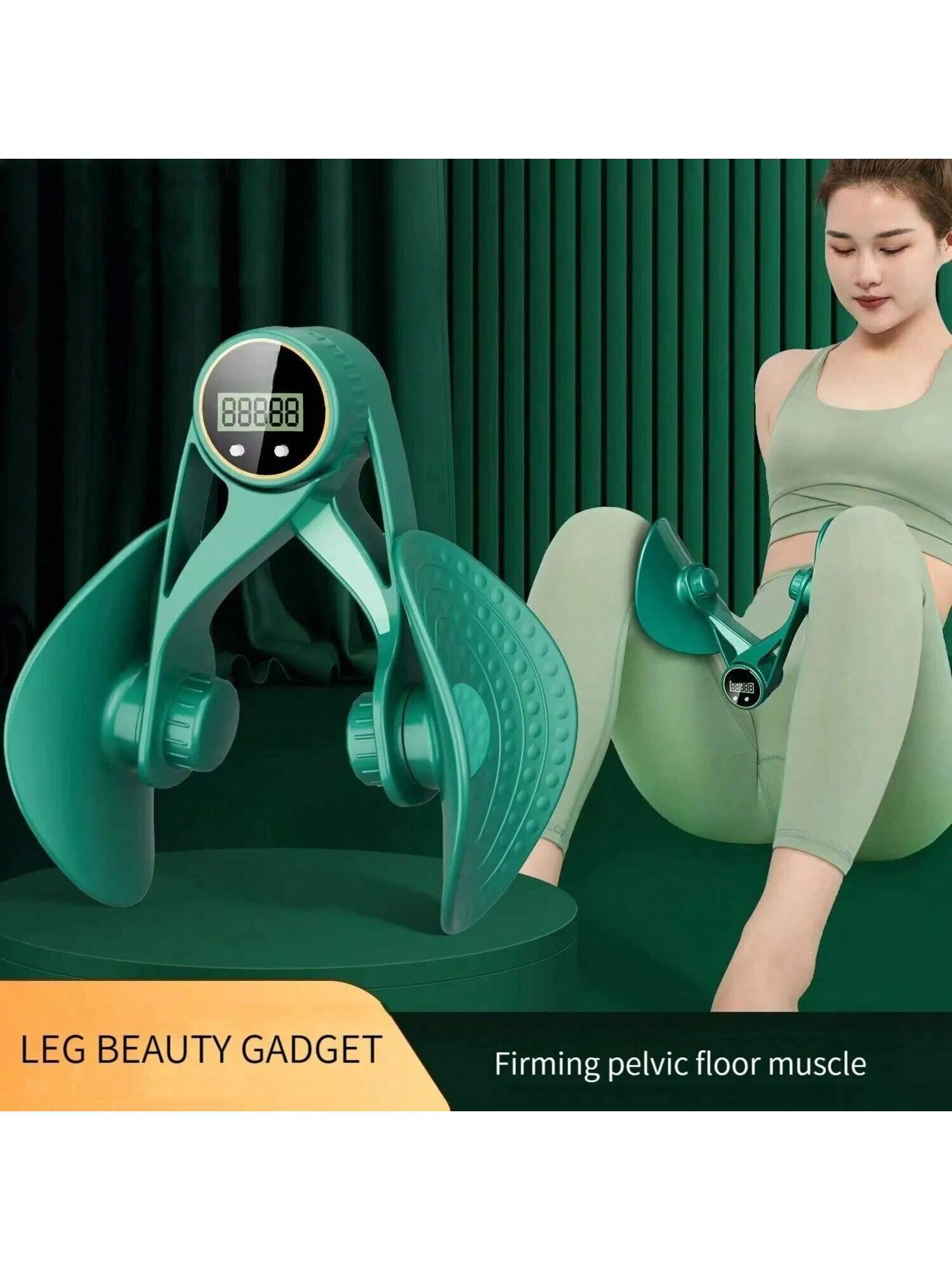 Inner Thigh Exerciser And Pelvic Floor Kegel Trainer With Resistance Bands LED Counter 3 Intensity Levels Home Gym