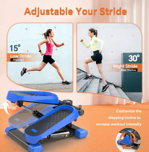 CD Monitor Downloads Home Office Exercise 330LBS Capacity Mini Stepper With Resistance Bands And LCD