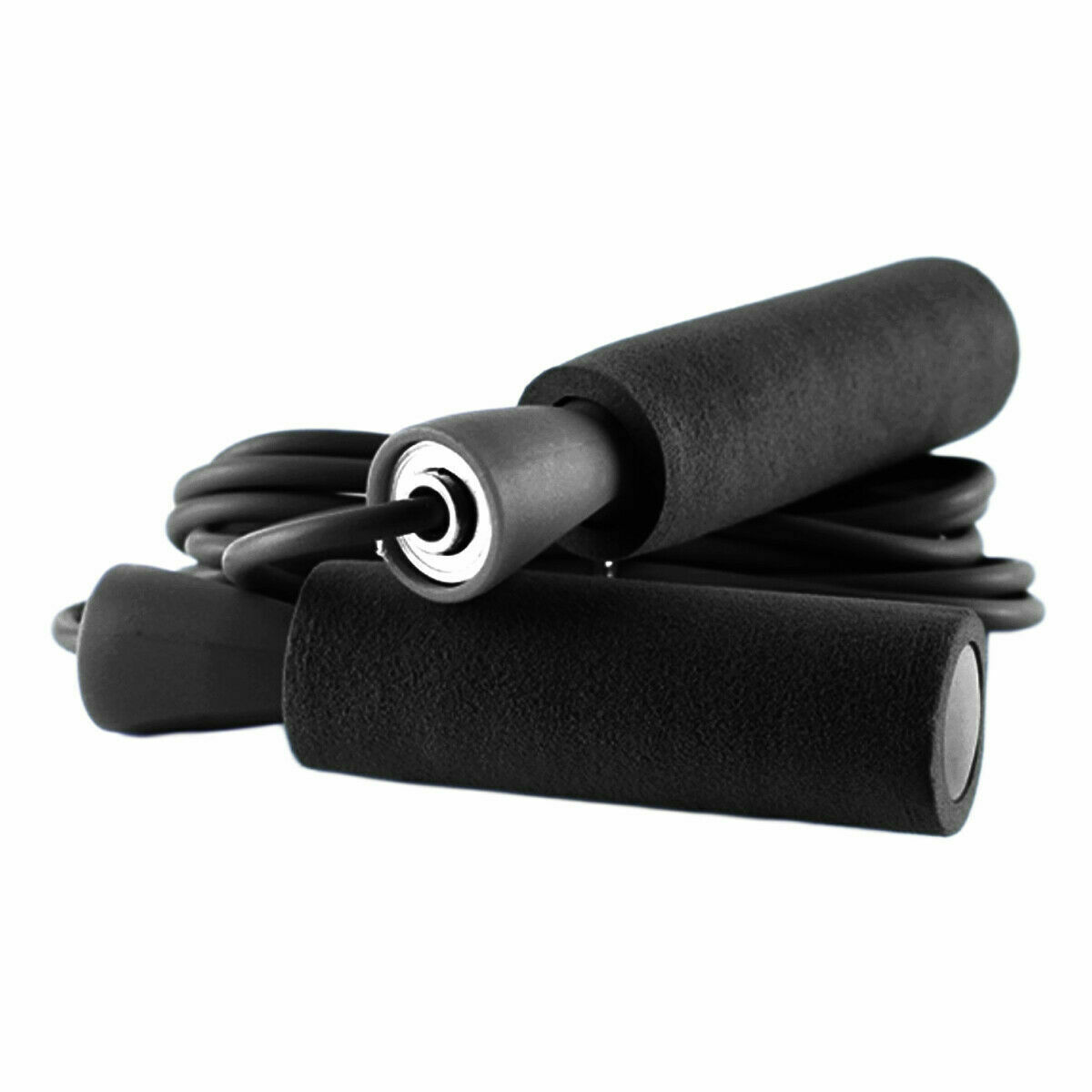 Gym Aerobic Exercise Boxing Skipping Rope Adjustable Bearing Speed Fitness Tangle Free Jumping Equipments Black