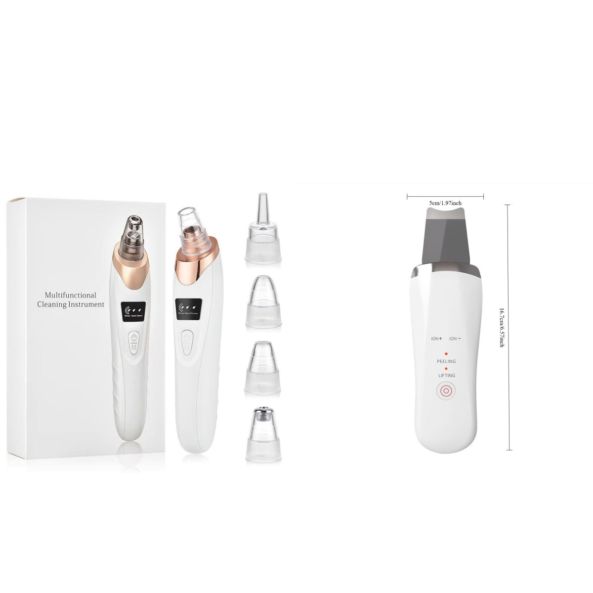 Electric Ultrasonic Skin Scrubber Face Spatula Home Facial Cleaner Handheld Mini Derma Galvanica Tightening Machine USB