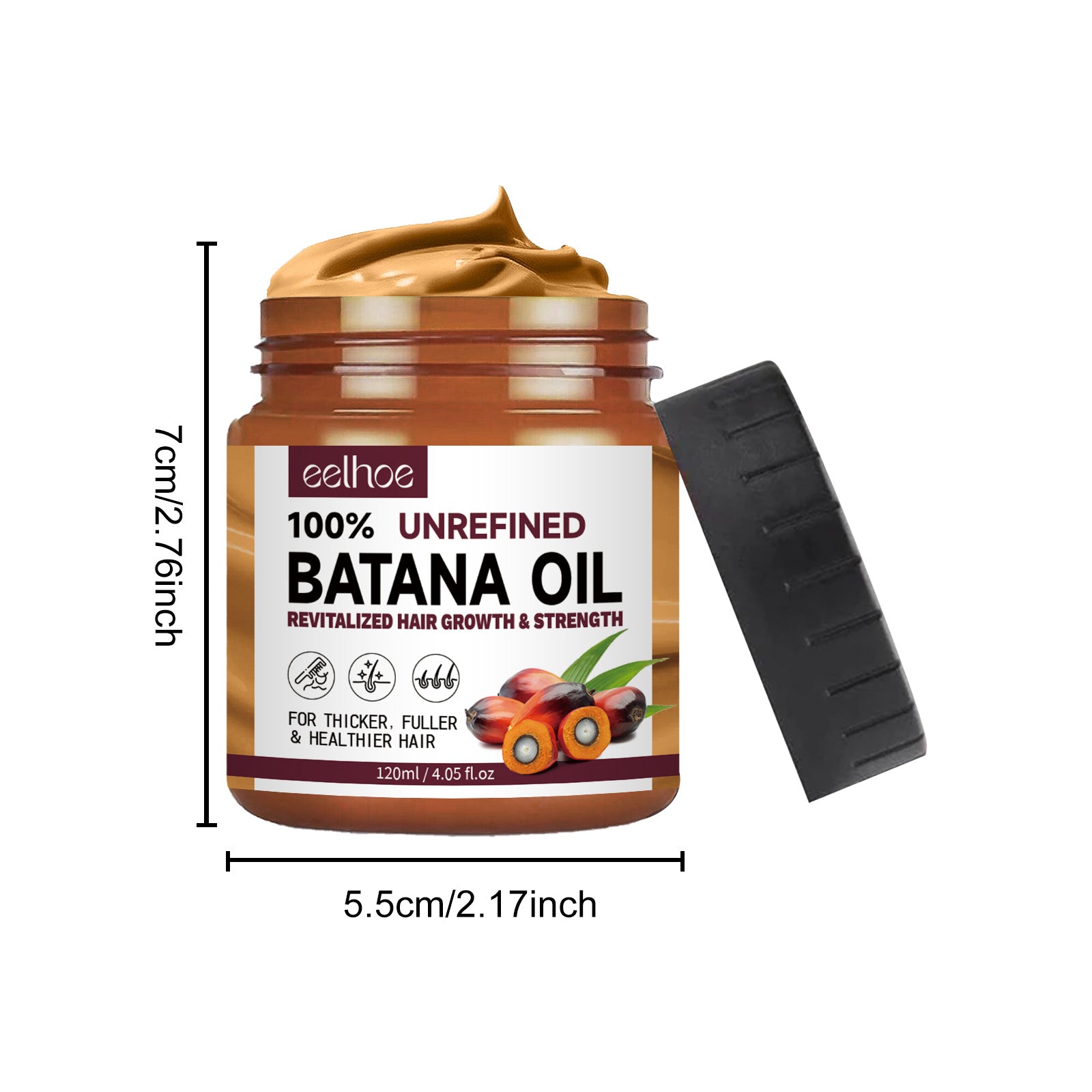 Natural Batana Oil From Honduras Unrefined For Men & Women 4.05 Fluid Ounces Coffee