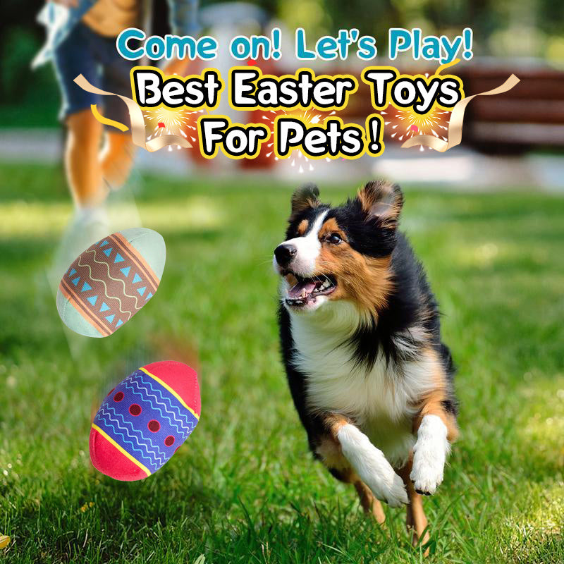 Easter Egg Toys For Pet GREEN And RED Interactive Dog Toy Short Term Play Design Aggressive Chewers Chew With Sounds