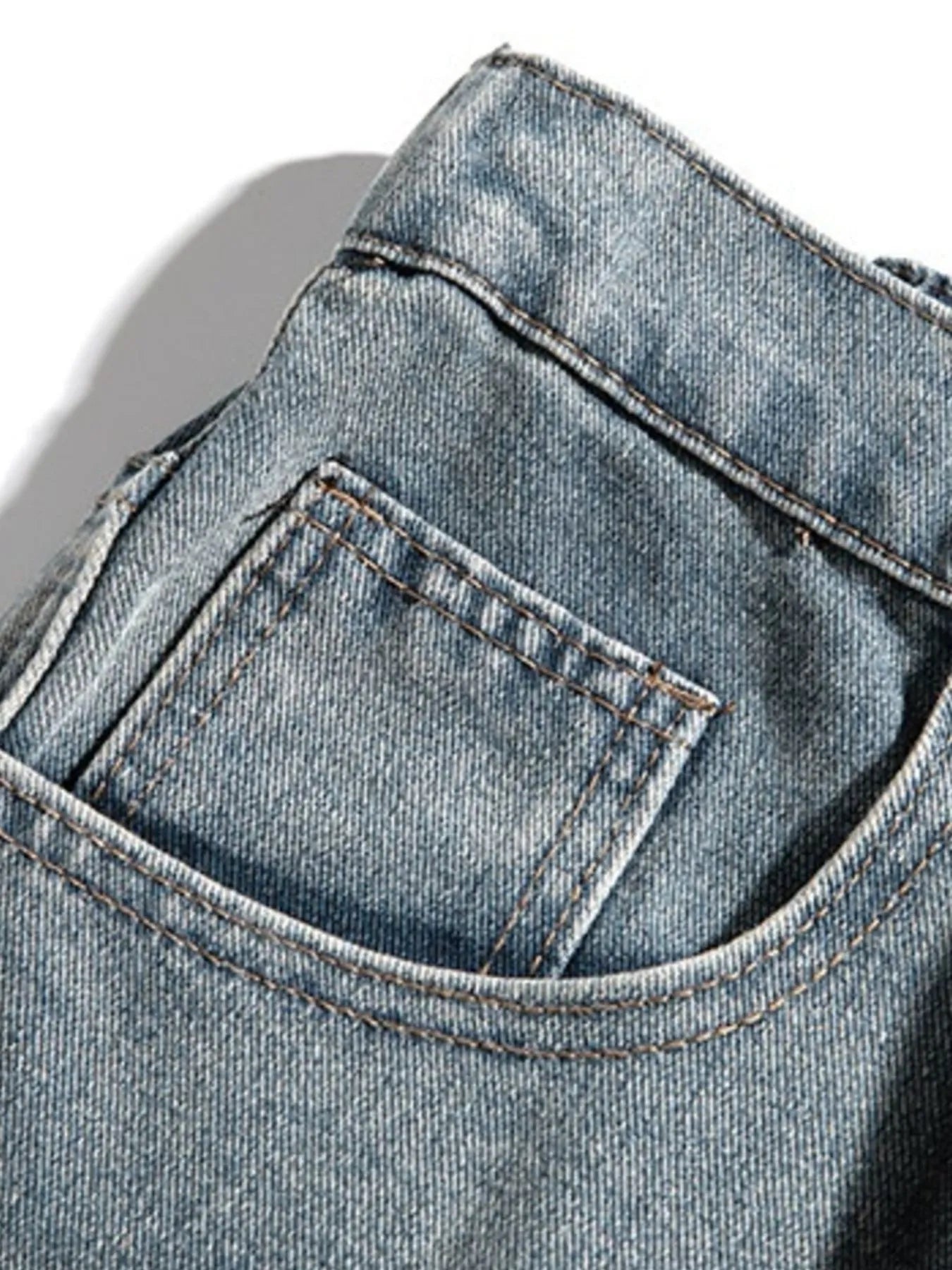 Men’s Plus Size Washed Wide Leg Jeans