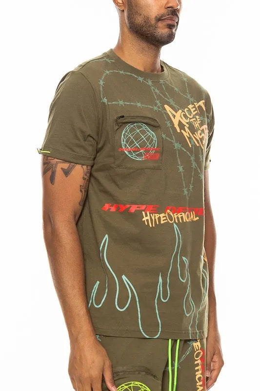 WEIV Men’s Full Size Hype Official Print T shirt Plus