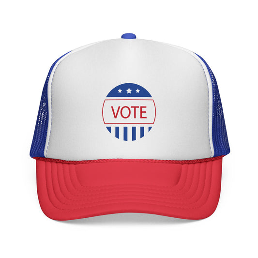 Vote Trucker Cap, Patriotic Hat, Election Gear, Political Apparel, Gift for Activists