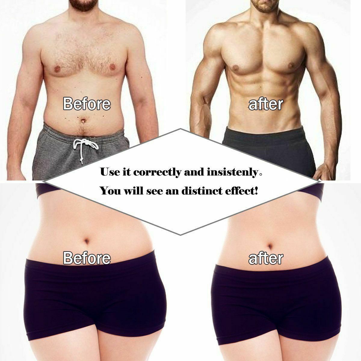 Electric Muscle Toner Machine ABS Toning Belt Simulation Fat Burner Belly Shaper Black