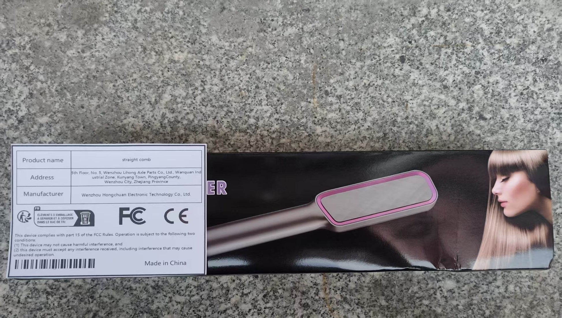 Negative Ion Straightener Comb White
