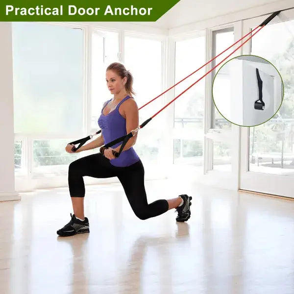 Resistance Bands Set with Ankle Straps and Door Anchor
