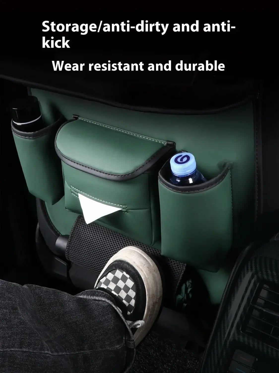 CAR SEATBACK ORGANIZER WITH FOLDABLE TABLE TRAY