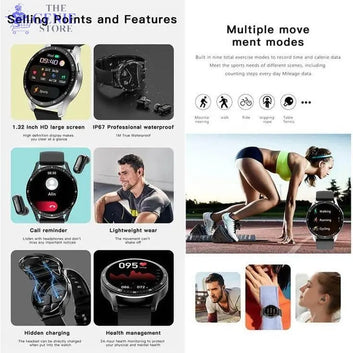Power Band GT5 - 2 in 1 Smartwatch + Earbuds