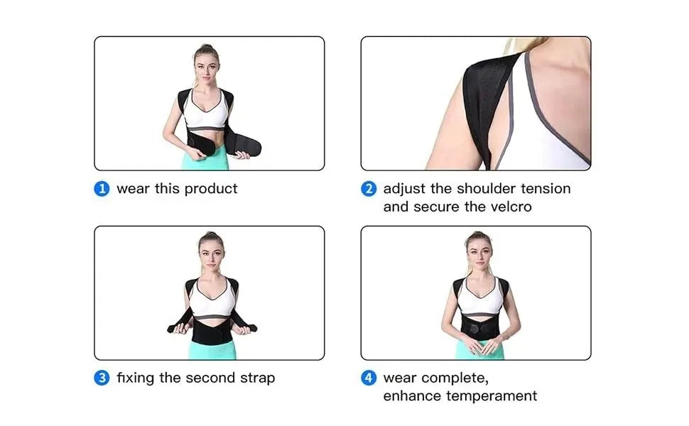 Adjustable Back Support Posture Corrector for Women and Men