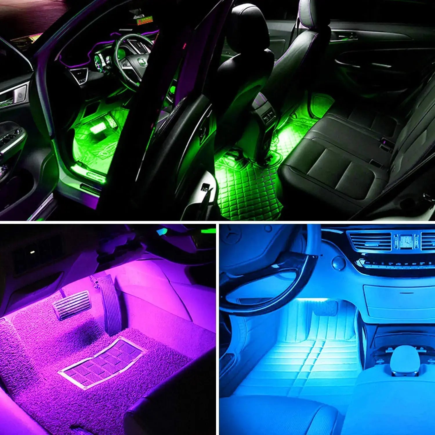 Neon LED Car Interior Light with Music Control Function