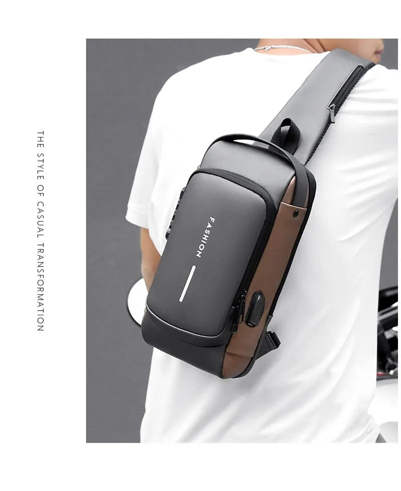 Multifunction Anti Theft USB Messenger Cross Body Travel Sling Chest Bags