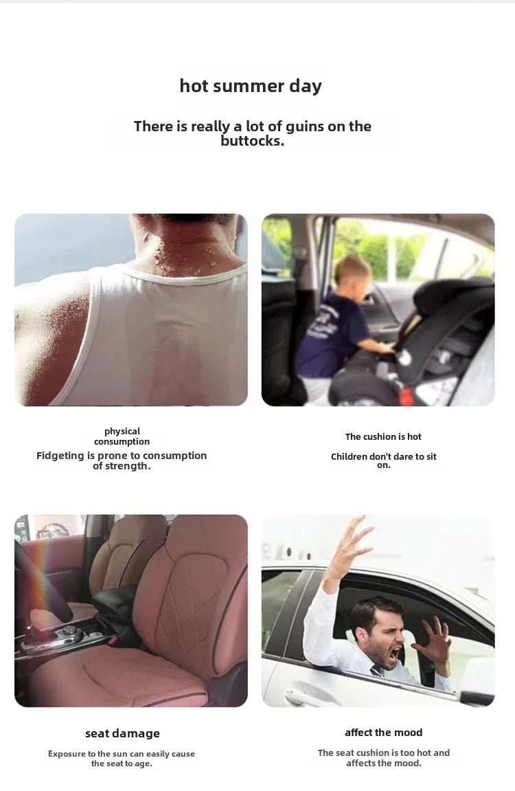 Breathable Cool Car Seat Cushion Summer Silicone Ice Pad