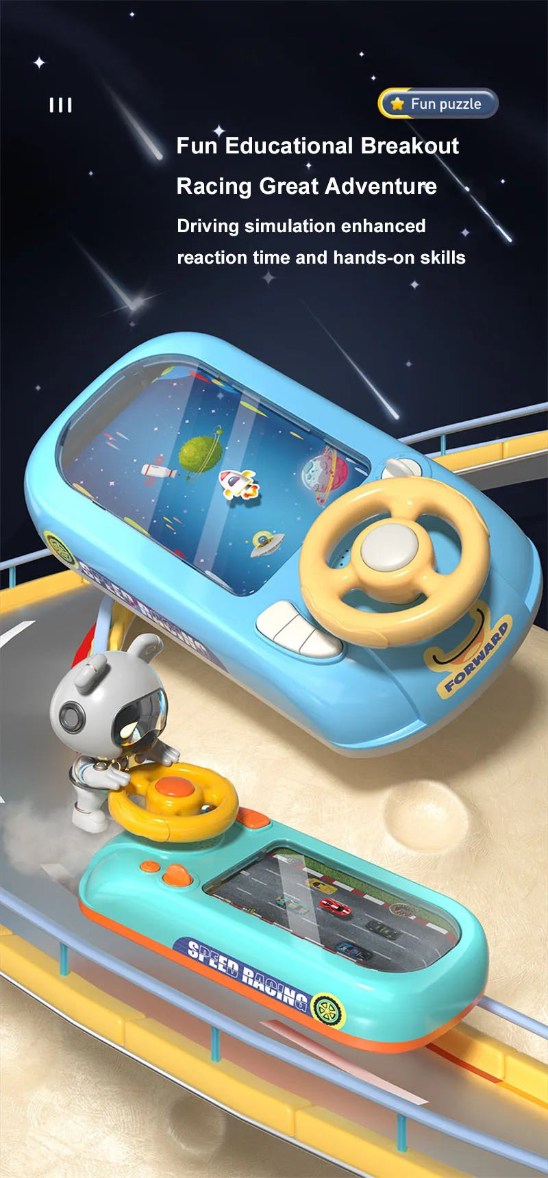 Simulation Driving Steering Wheel & Car Racing Toys For Kids