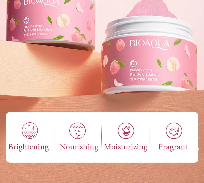 BIOAQUA Honey Peach Exfoliating Cream Facial Scrub Exfoliant Body
