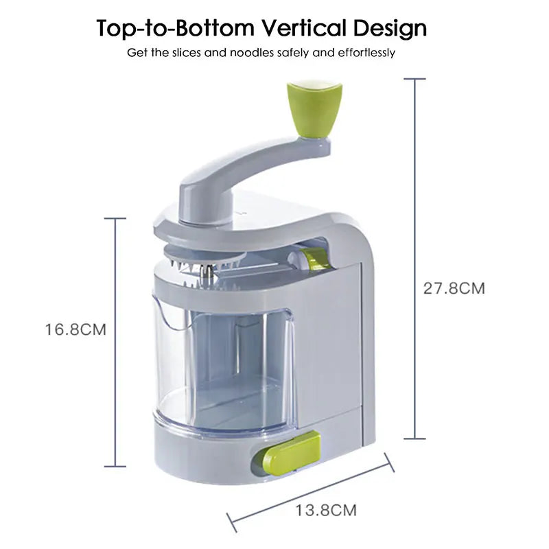 4 IN 1 Vegetable Spiralizer & Noodle Maker with Suction Cup Cutter Slicer
