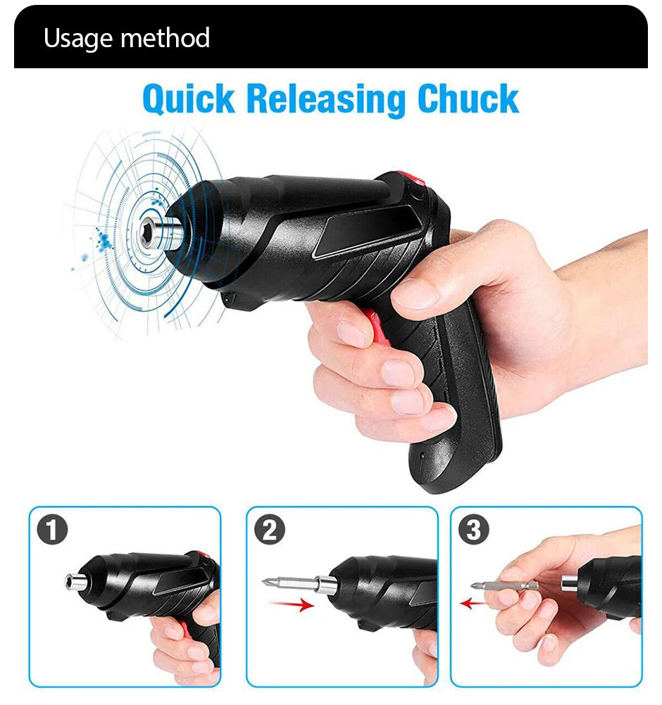 Set Of Drills And Hand Tools For Multiple Uses