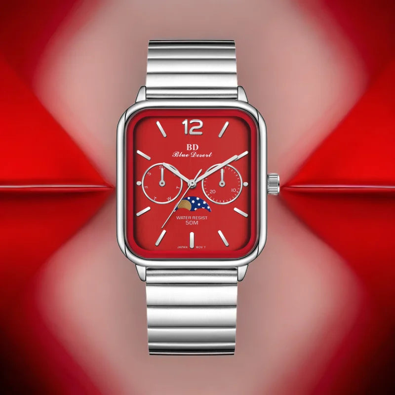 Casio Quartz Moonrise Dial Watch