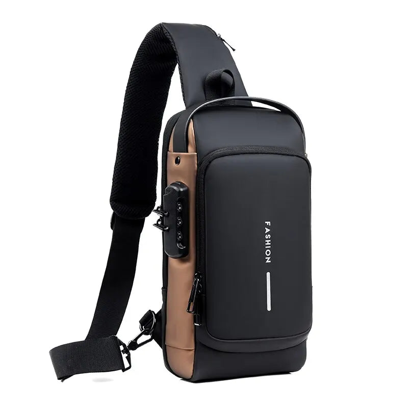 Multifunction Anti Theft USB Messenger Cross Body Travel Sling Chest Bags