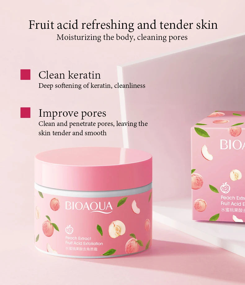 BIOAQUA Honey Peach Exfoliating Cream Facial Scrub Exfoliant Body