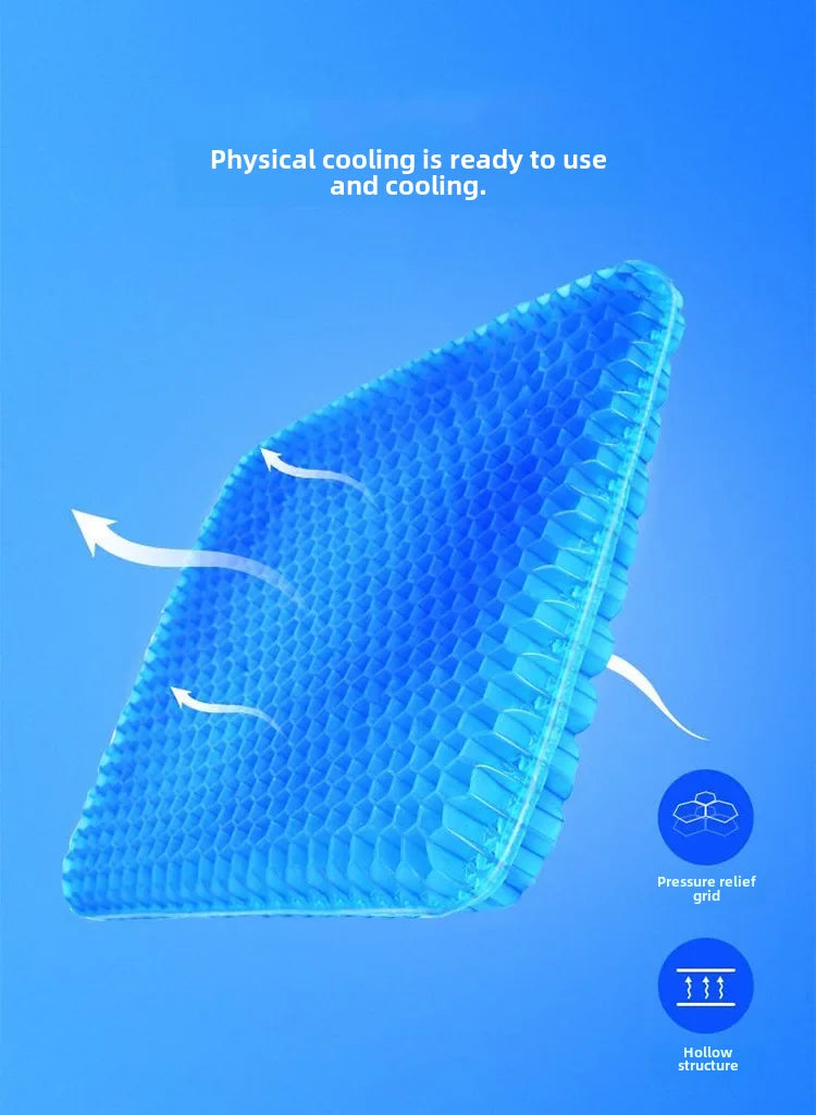 Breathable Cool Car Seat Cushion Summer Silicone Ice Pad
