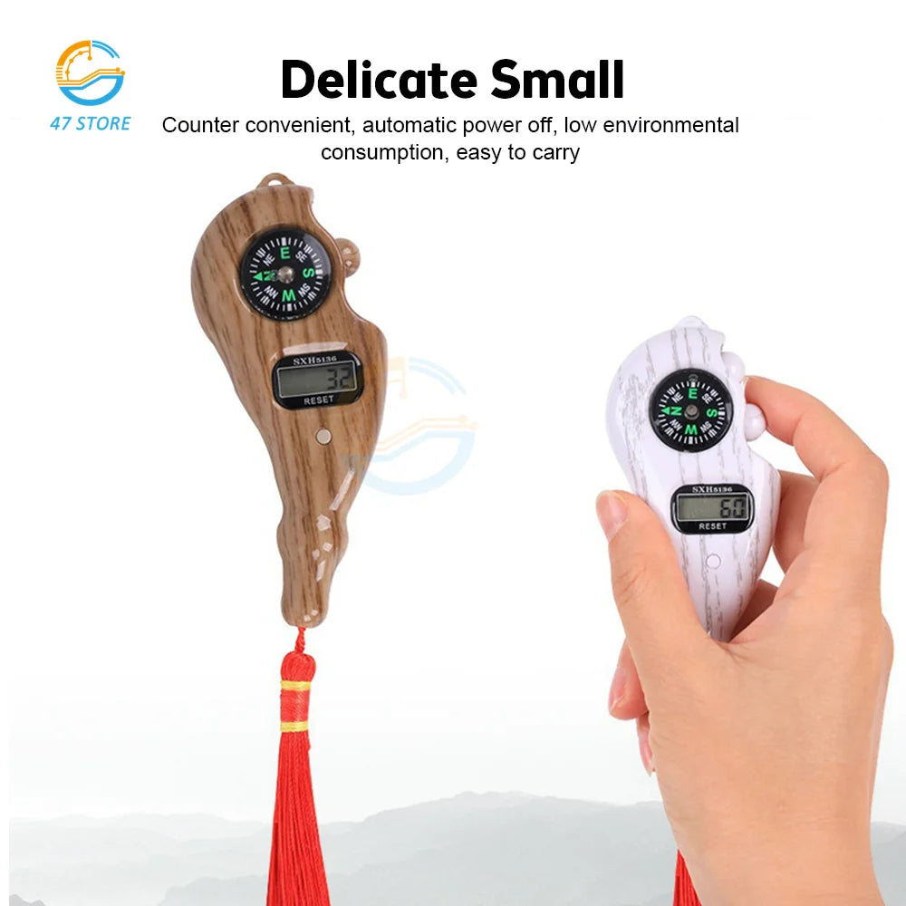 Electronic Digital Tally Counter with Compass Tassel Finger