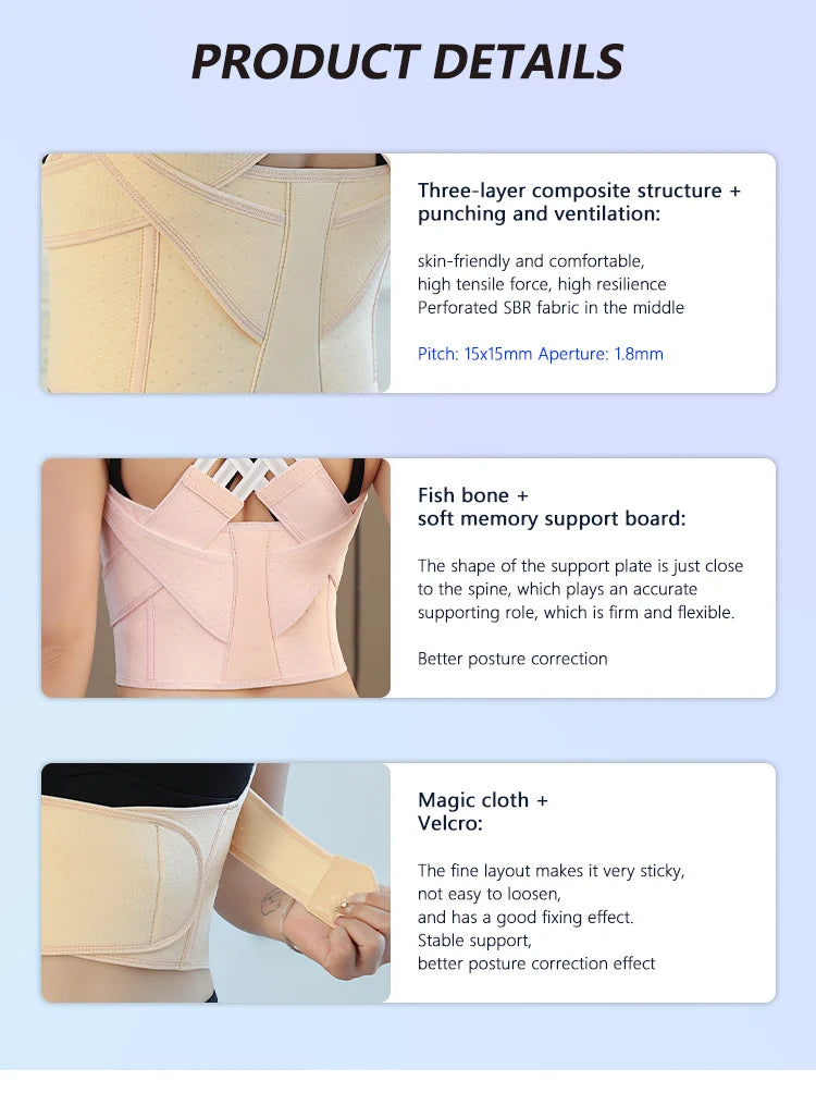 Adjustable Back Support Posture Corrector for Women and Men