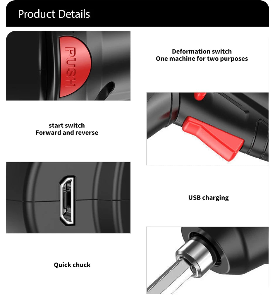 Set Of Drills And Hand Tools For Multiple Uses
