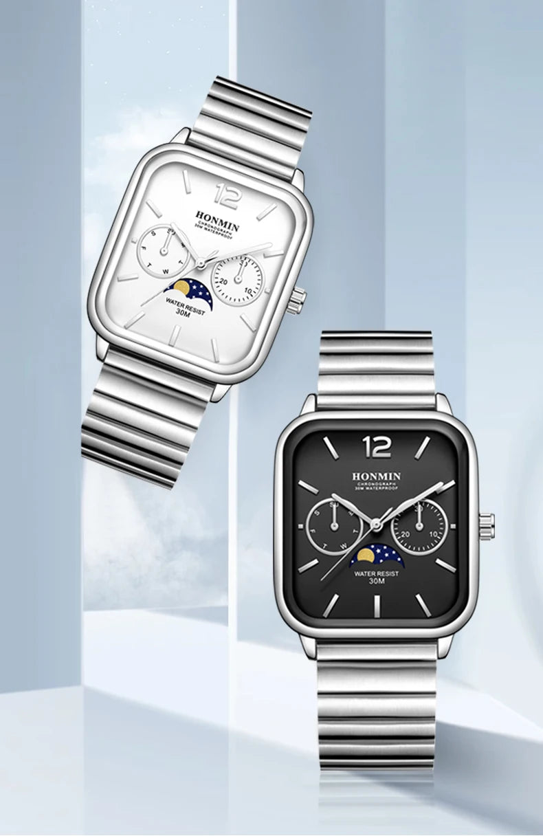 Casio Quartz Moonrise Dial Watch