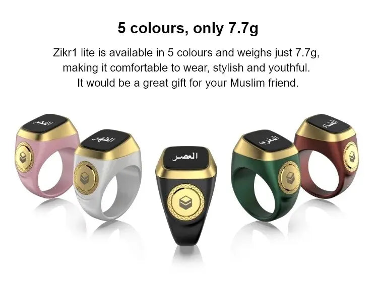 Equantu Qibla Ring Tasbih Counter Prayer Reminder