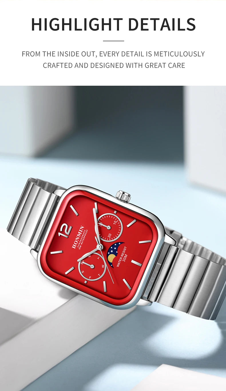 Casio Quartz Moonrise Dial Watch