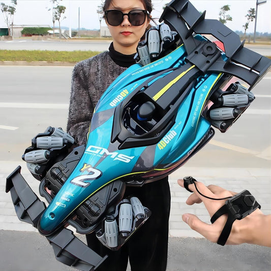 Blue Black Drone RC Toy with Hand Remote Control Vehicle