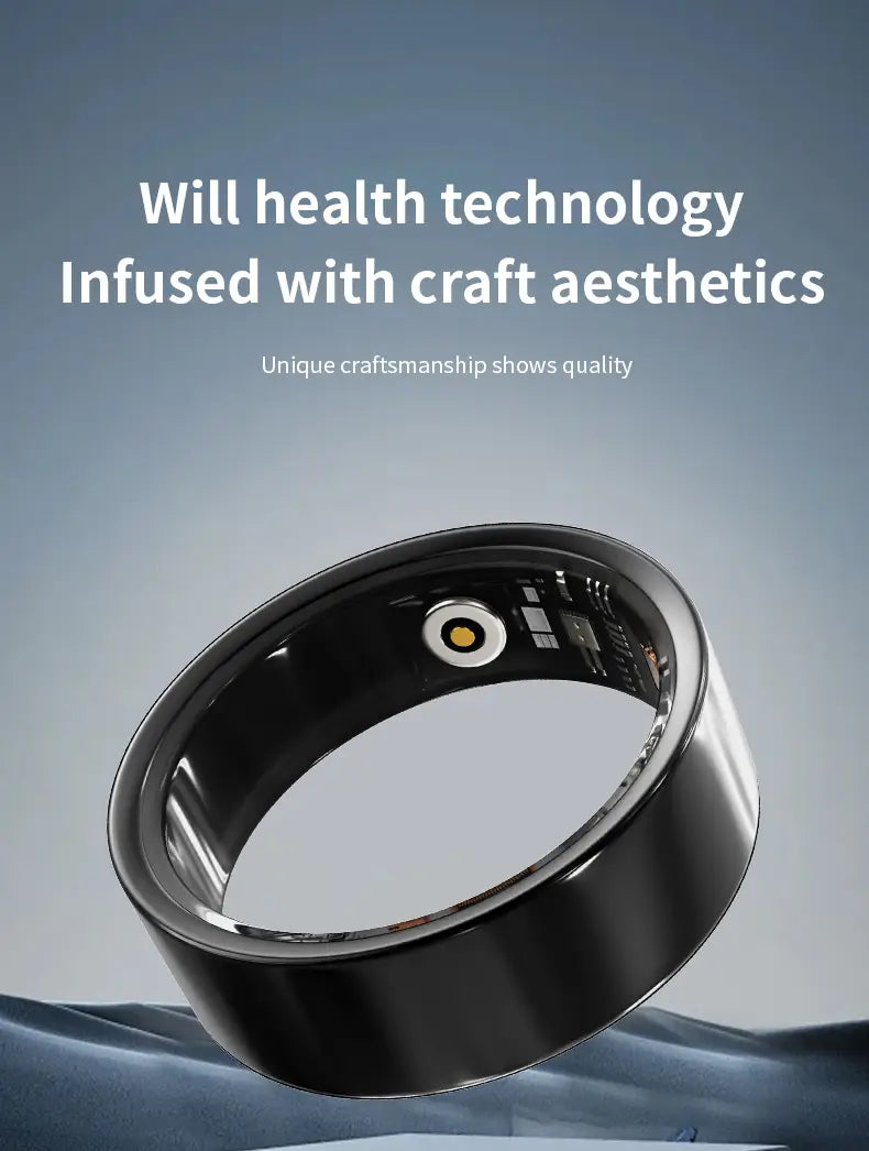 Smart Ring Health Tracker Fitness Sleep Heart Rate Blood Oxygen For Men And Women,IP68 Waterproof Level Bluetooth Rings