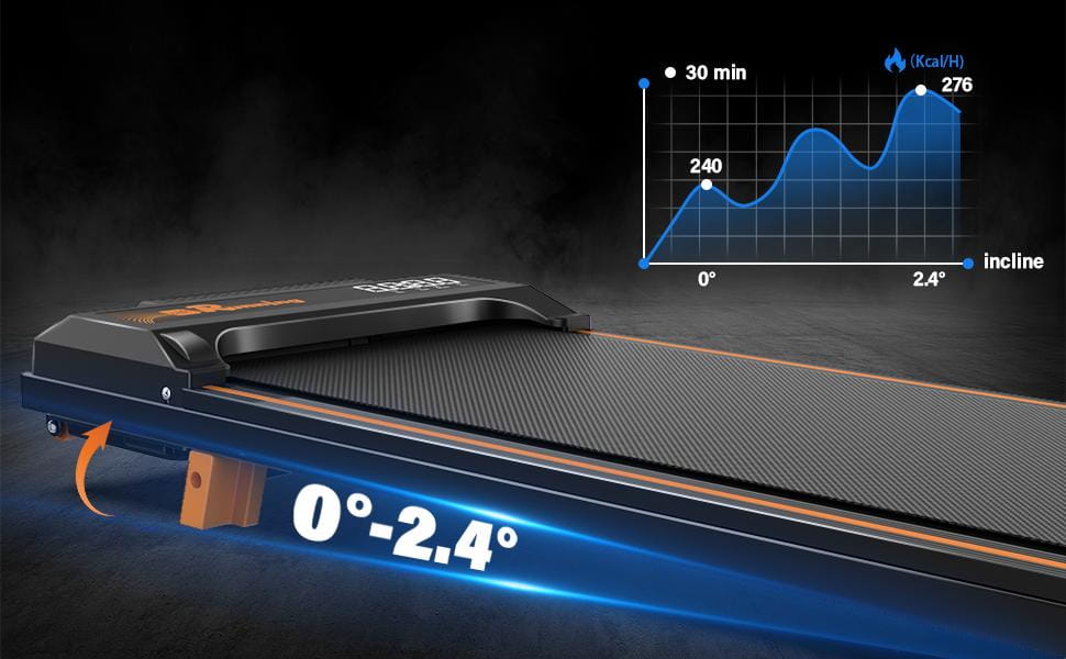 Treadmill With Remote Control Easy to move Wheels Display Screen Three level Incline Suitable For Indoor Exercise